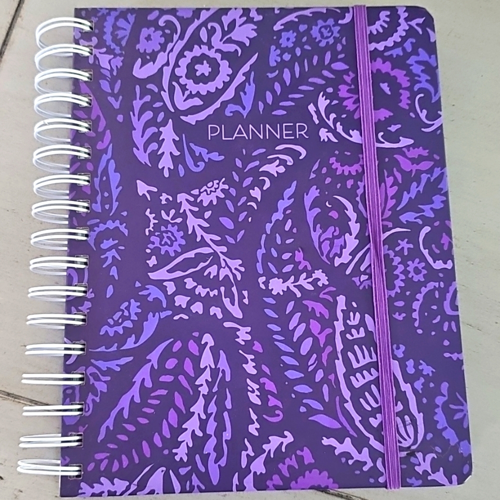 NEW Purple Floral Planner 9x7 Inch